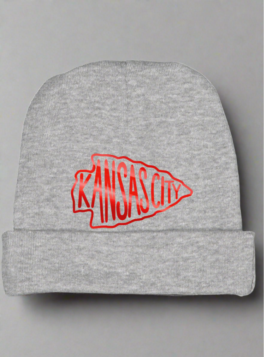 Classic Arrowhead KC Football | Baby Beanie / Hat