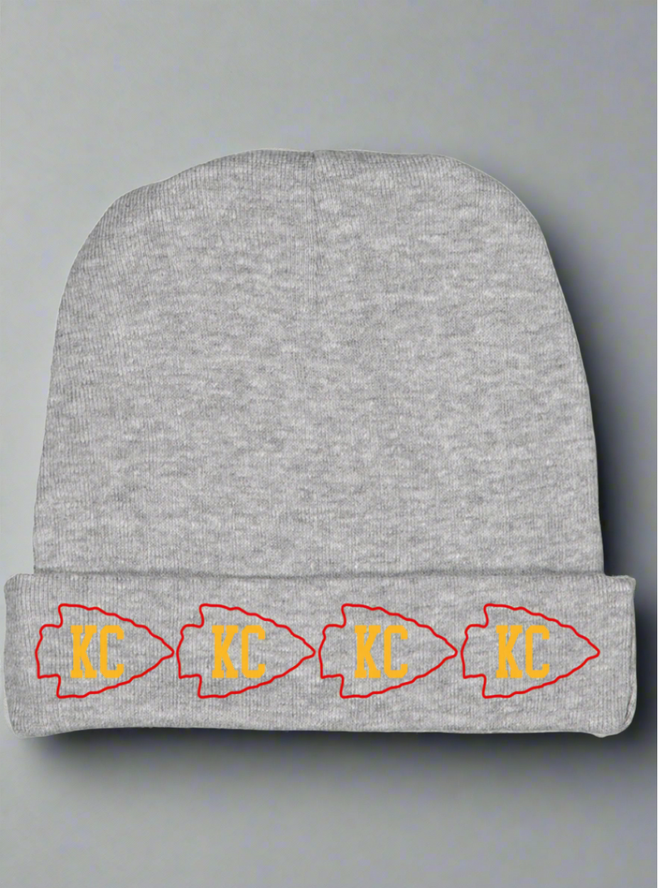 Multi Arrowhead KC Football | Baby Beanie / Hat