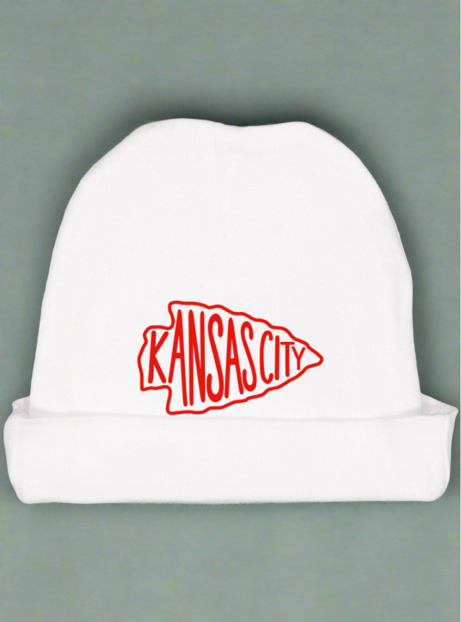 Classic Arrowhead KC Football | Baby Beanie / Hat
