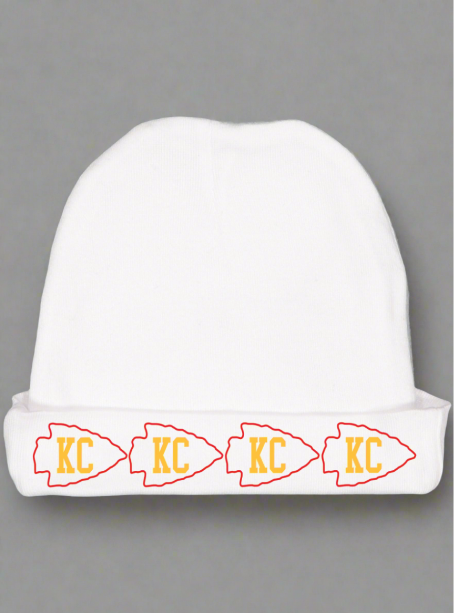 Multi Arrowhead KC Football | Baby Beanie / Hat