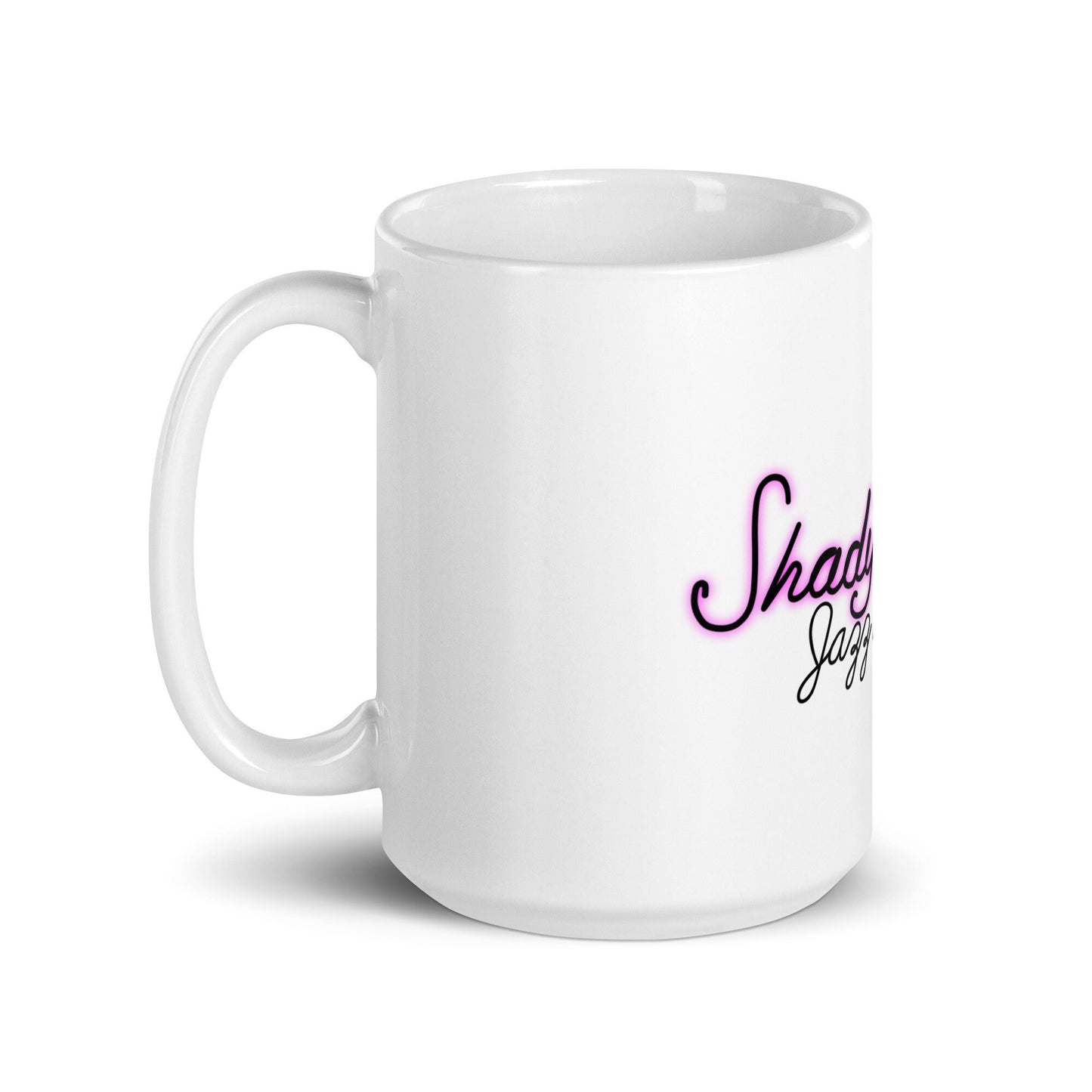 White glossy mug