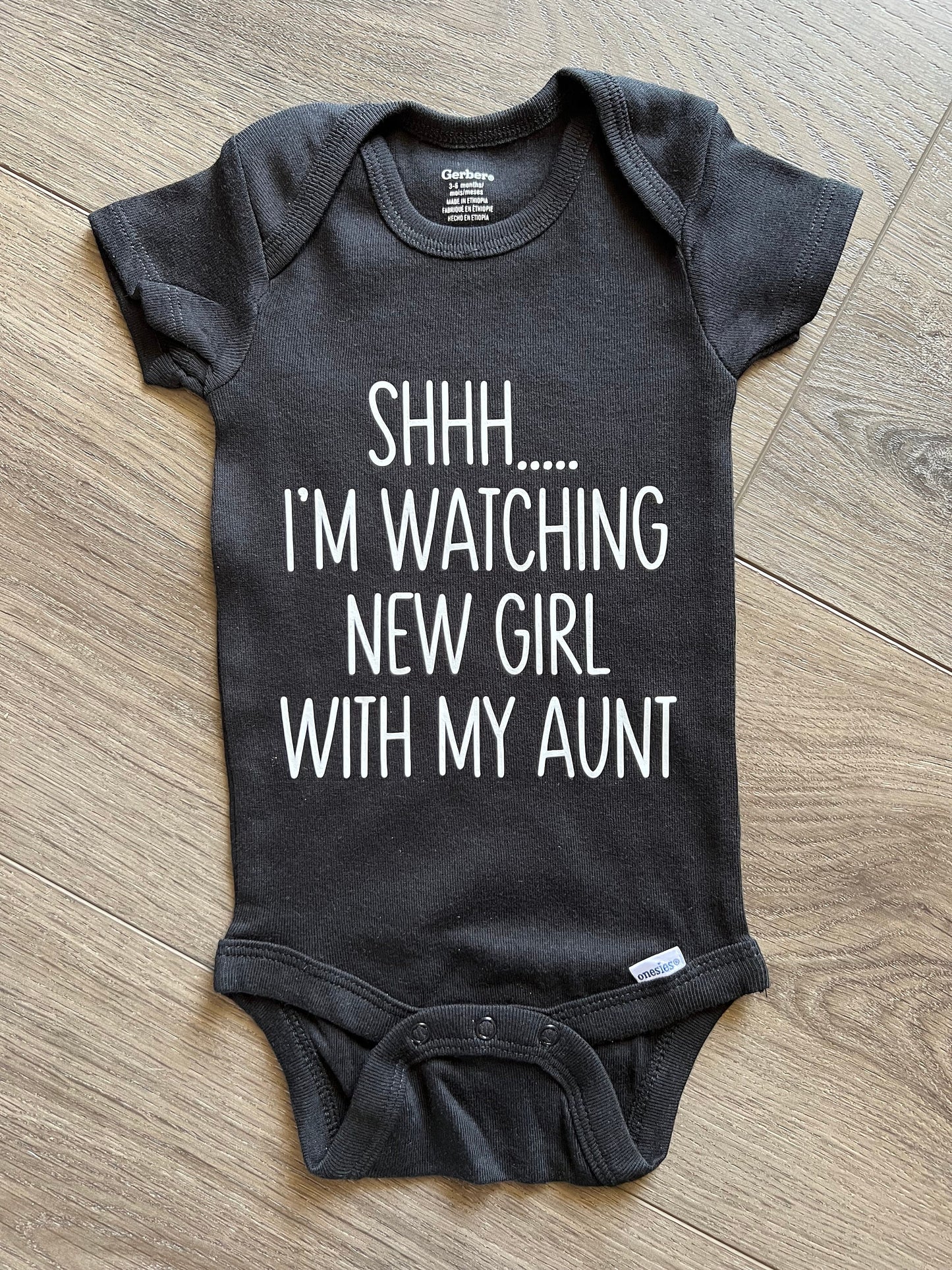 CUSTOM! shh I'm watching with my ___ 0-3 6-9 & 3-6 months funny Gerber ONESIE® brand Personalized Baby Shower Gift