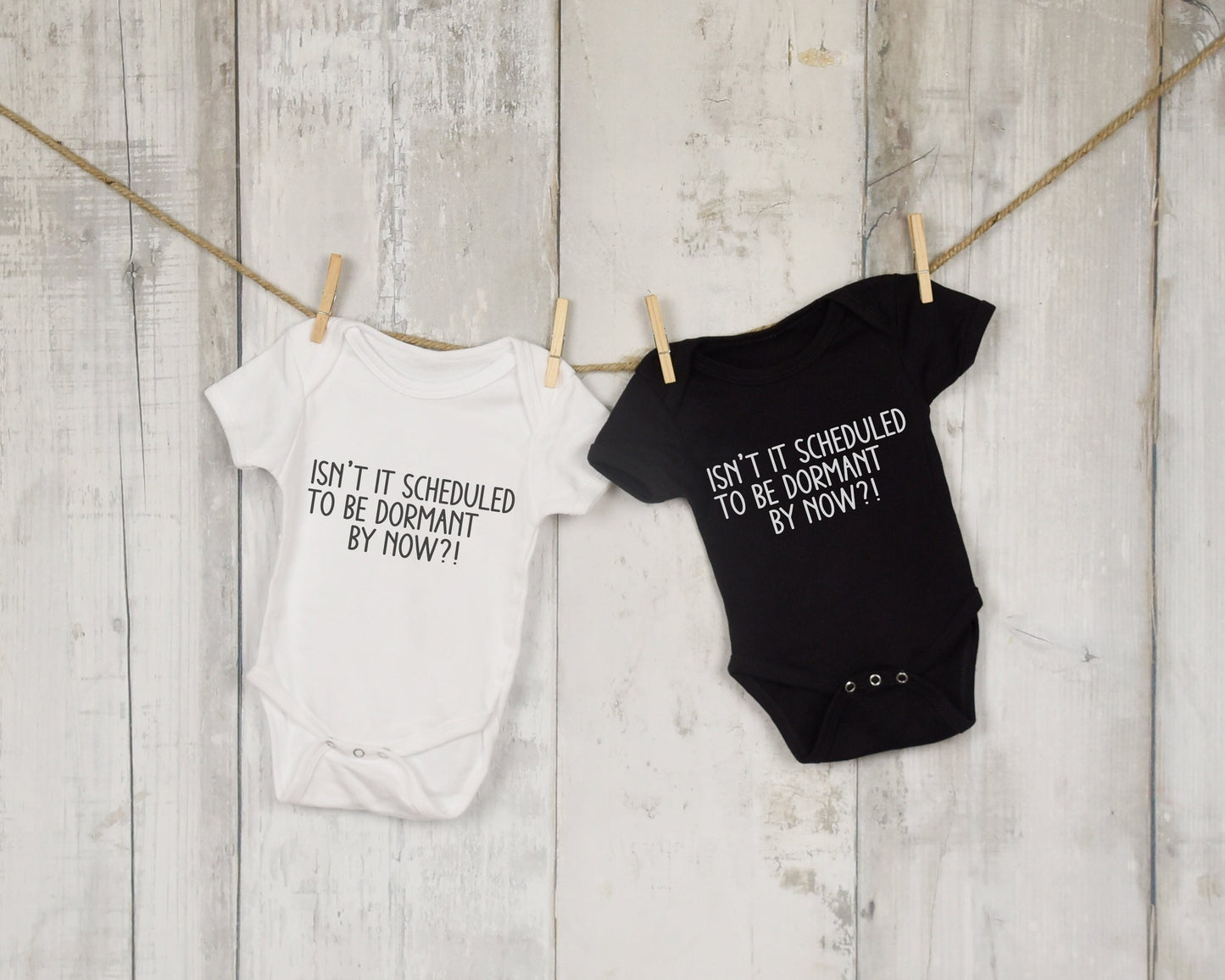 Isn't It Scheduled To Be Dormant By Now? Schitt's Creek Gerber ONESIE® brand baby shower gift Moira Rose Quote Neutral bodysuit unisex