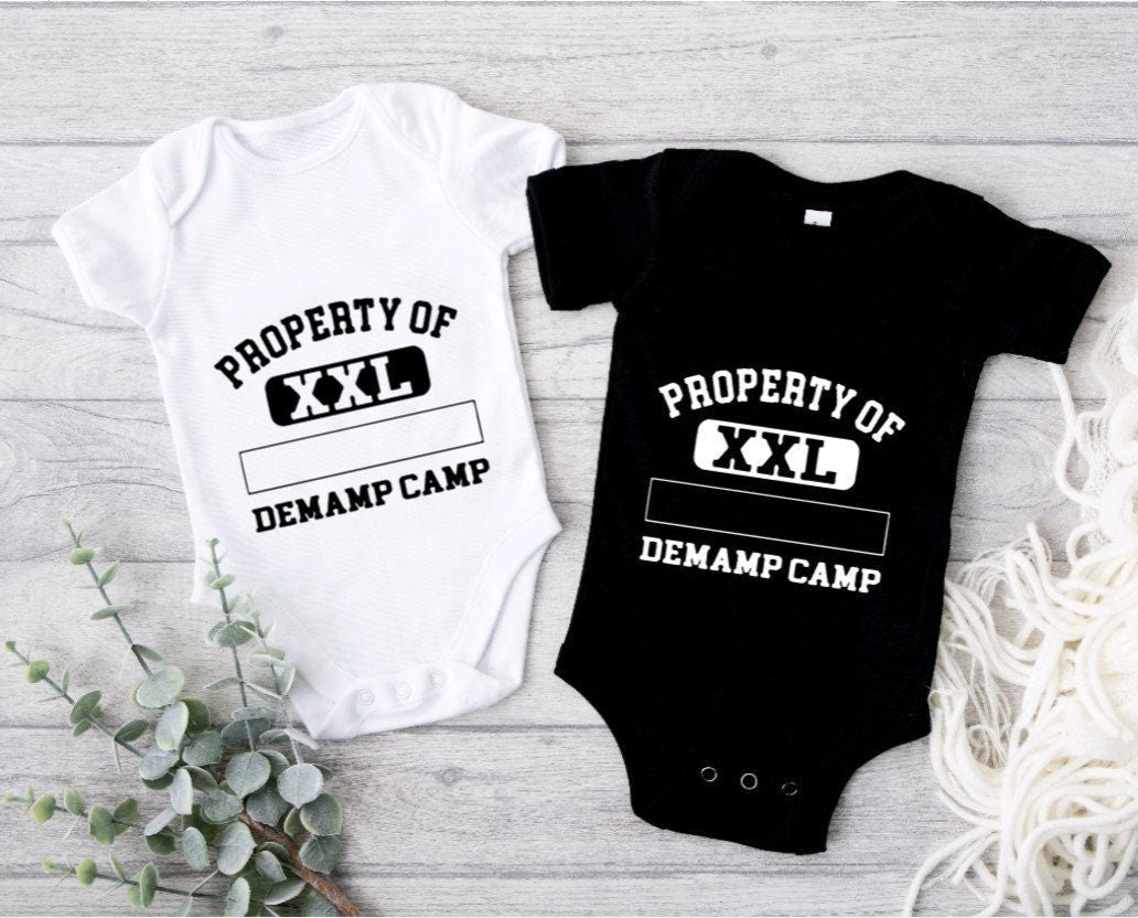 Demamp Camp Gerber ONESIE® brand baby shower gift 0-3, 3-6, 6-9 months Workaholics Fan Gift Adam Devine