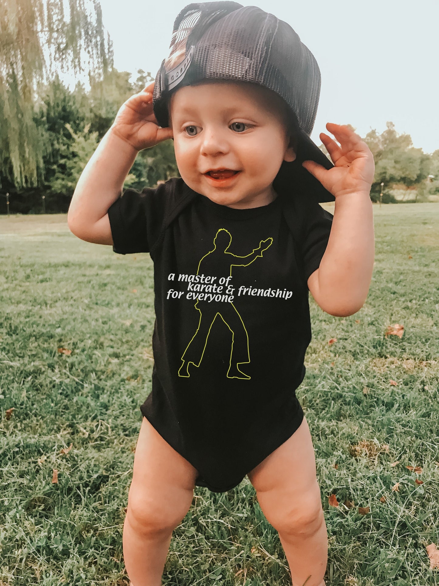 Always Sunny in Philadelphia | Dayman | Unisex ONESIE® brand baby shower bodysuit | Nightman Cometh | Day Man Master of Friendship & Karate