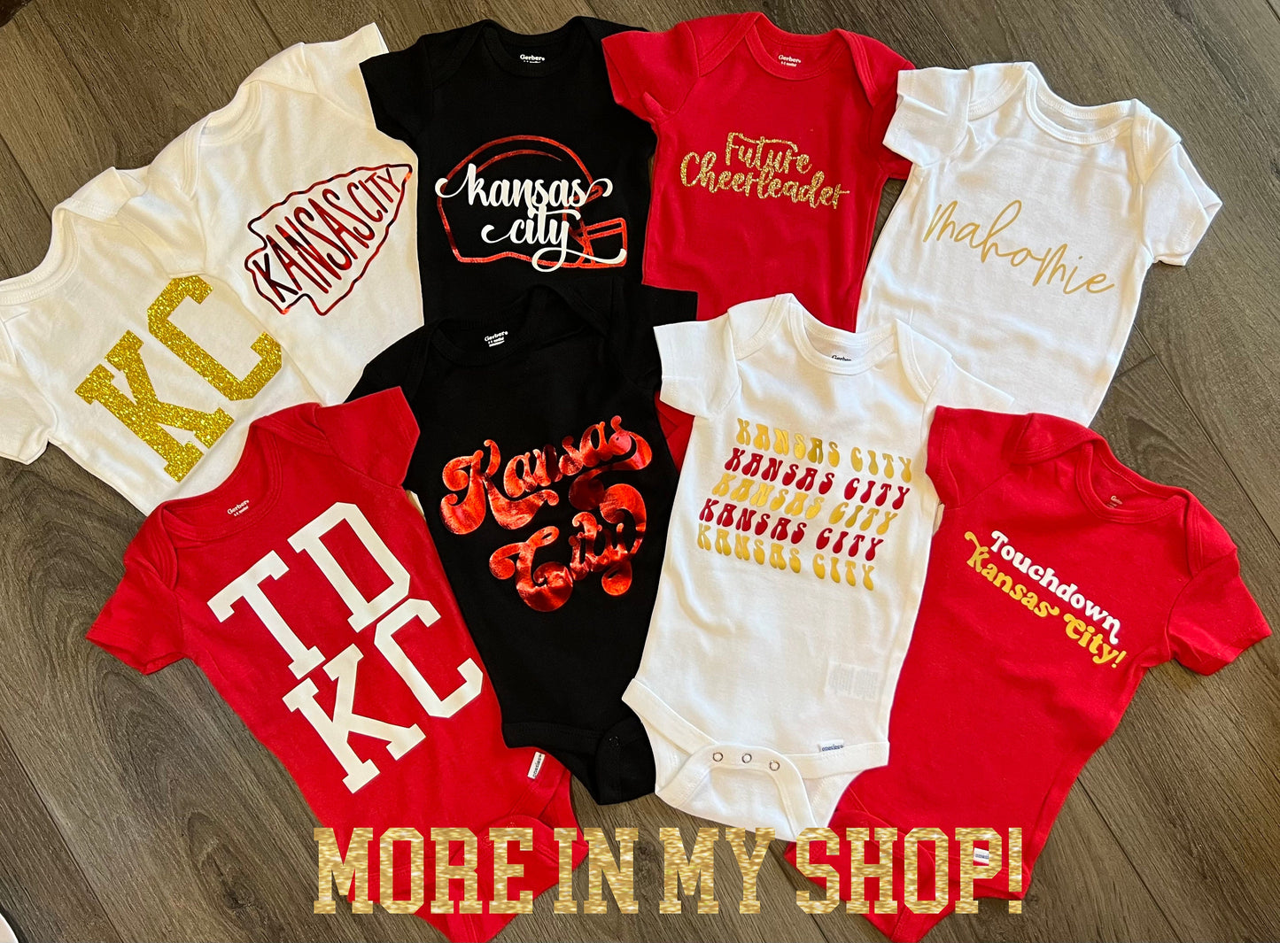 MADE IN KC Helmet Kansas City Arrowhead Gerber onesie® brand unisex baby bodysuit