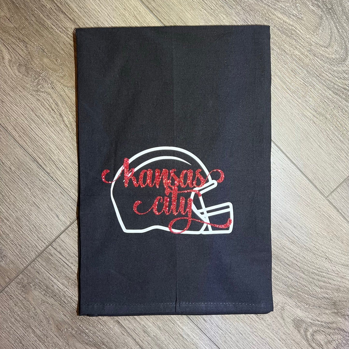 MADE IN KC Helmet Kansas City Kitchen Towel - Perfect for game day! Housewarming Gift - Football at Arrowhead - First Apartment/House