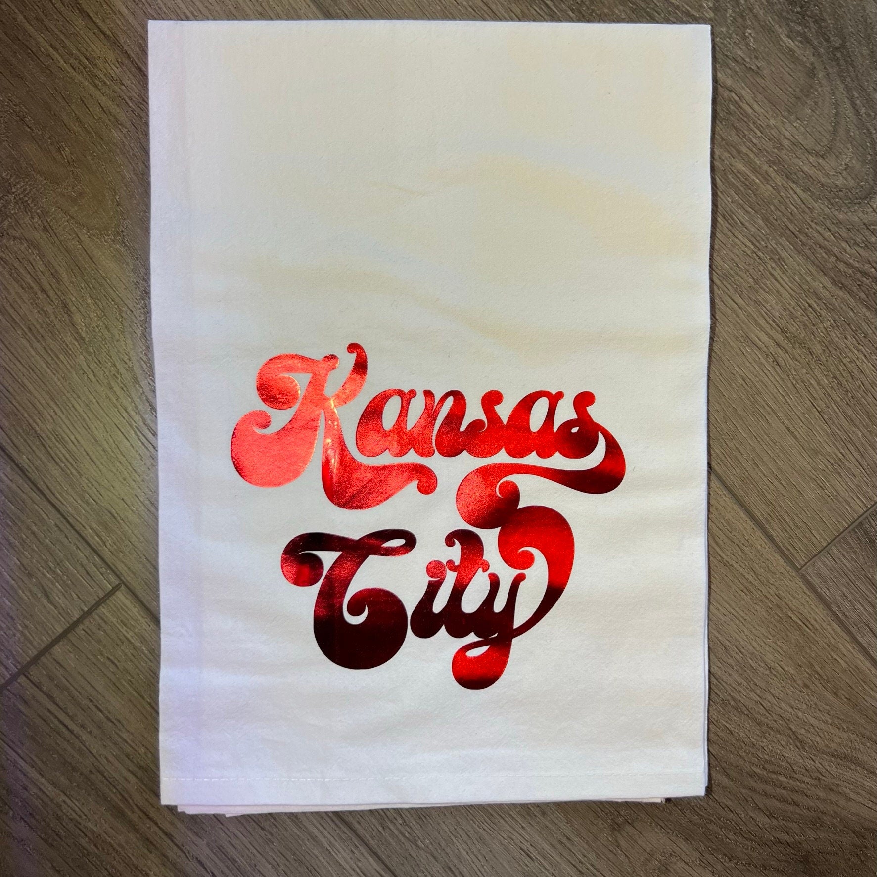 MADE IN KC Kansas City Kitchen Towel - Perfect for game day! Housewarming Gift - Football at Arrowhead - First Home / Apartment