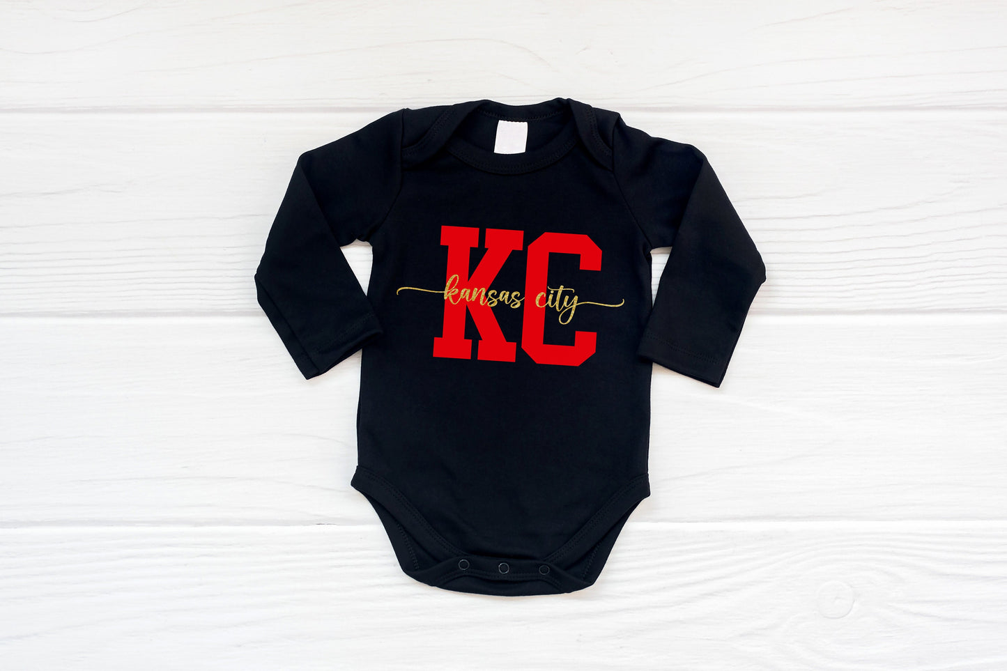 MADE IN KC Modern Kansas City Gerber onesie® brand unisex 0-24 months baby shower gift bodysuit
