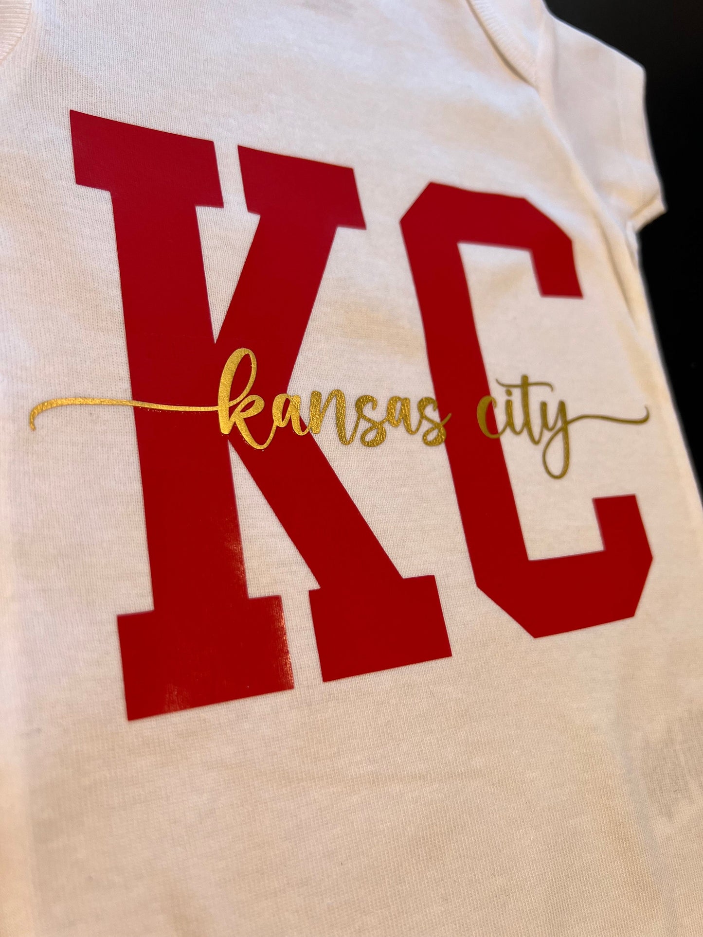 MADE IN KC Modern Kansas City Gerber onesie® brand unisex 0-24 months baby shower gift bodysuit