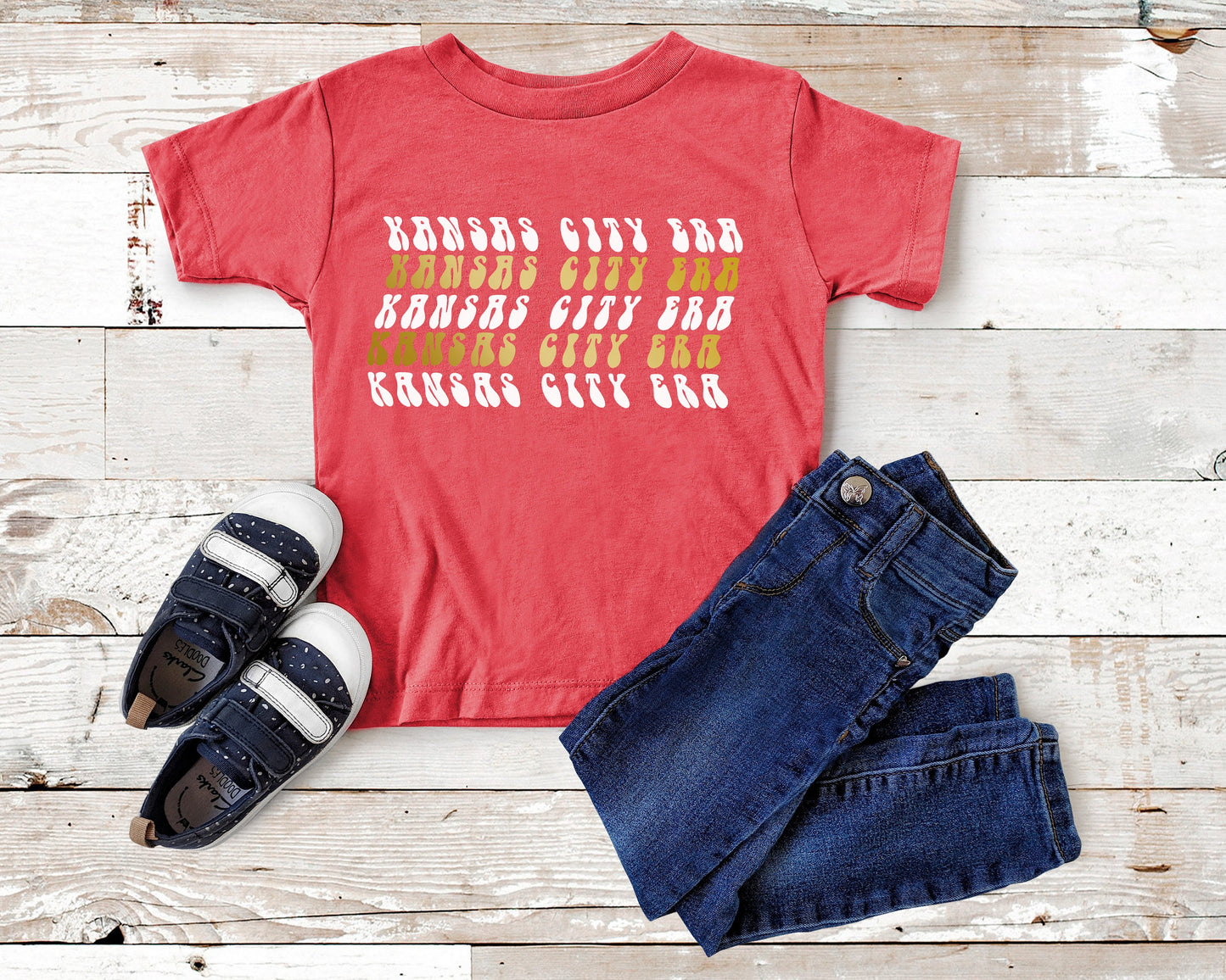 MADE IN KC Toddler I'm in my Kansas City Era | Arrowhead Red Sweatshirt Long & Short Sleeve T-Shirt | Perfect for Game Day! | Soft!