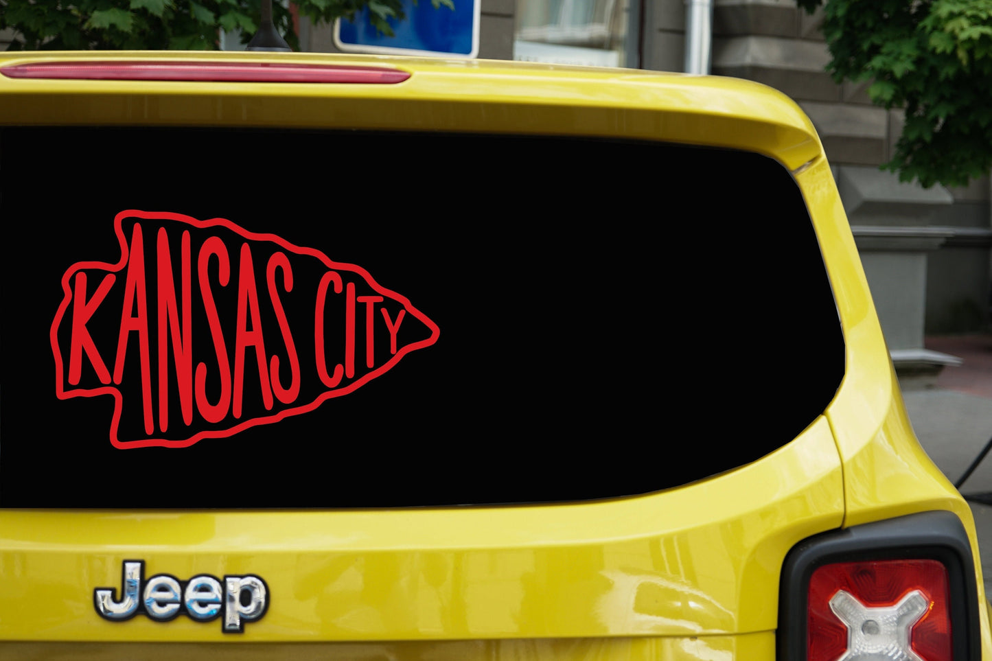 Kansas City Arrowhead Decal for Car, Truck, Water Bottle, Tumbler Sticker KC Football