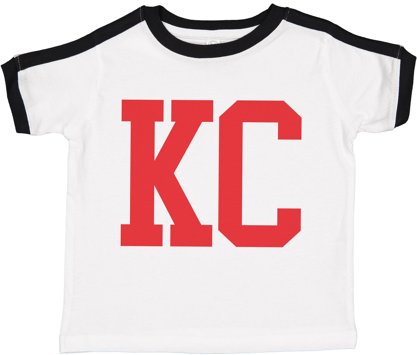 Toddler Big Block KC Ringer Tee | Made in Kansas City | Vintage Retro | Limited Edition T-Shirt | Perfect for Game Day! | Soft! | 2T 3T 4T