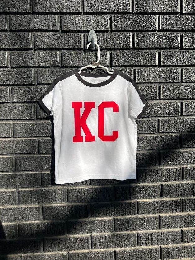 Toddler Big Block KC Ringer Tee | Made in Kansas City | Vintage Retro | Limited Edition T-Shirt | Perfect for Game Day! | Soft! | 2T 3T 4T