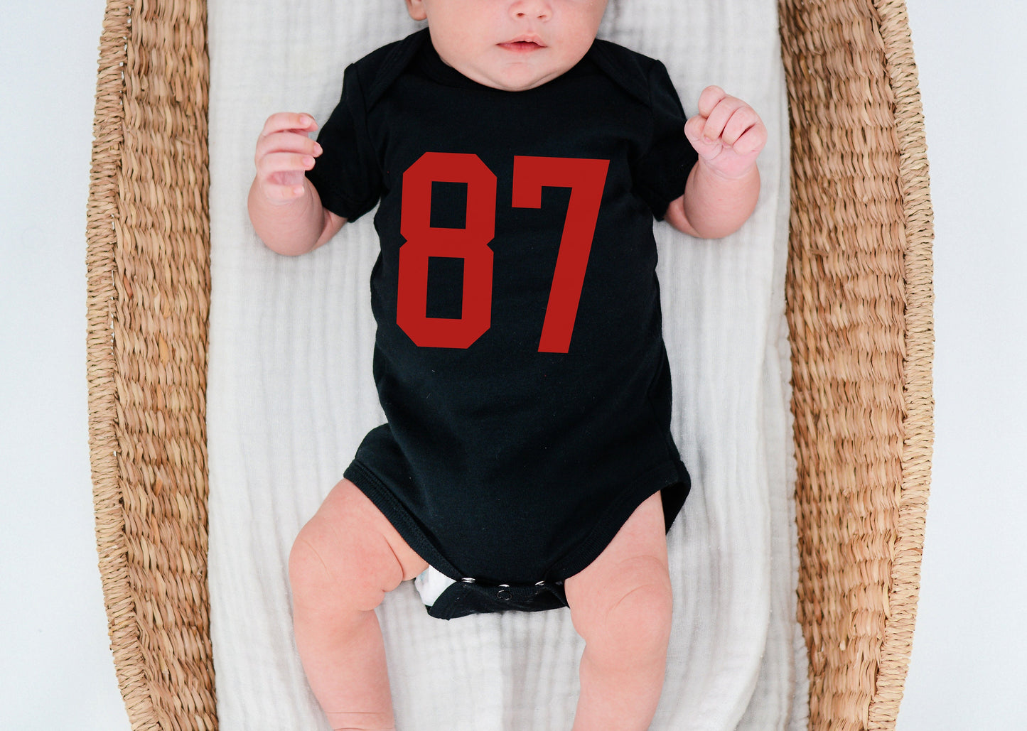 MADE IN KC Kansas City 87 Jersey Gerber onesie® brand unisex 0-24 months baby shower gift bodysuit Football Kelce