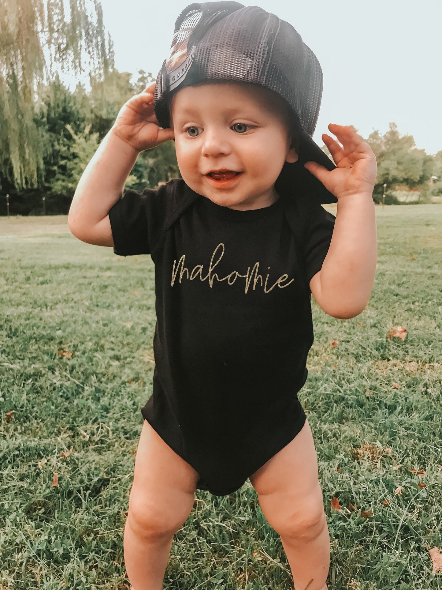 MADE IN KC Mahomie | Kansas City Arrowhead Gerber onesie® brand unisex baby bodysuit |