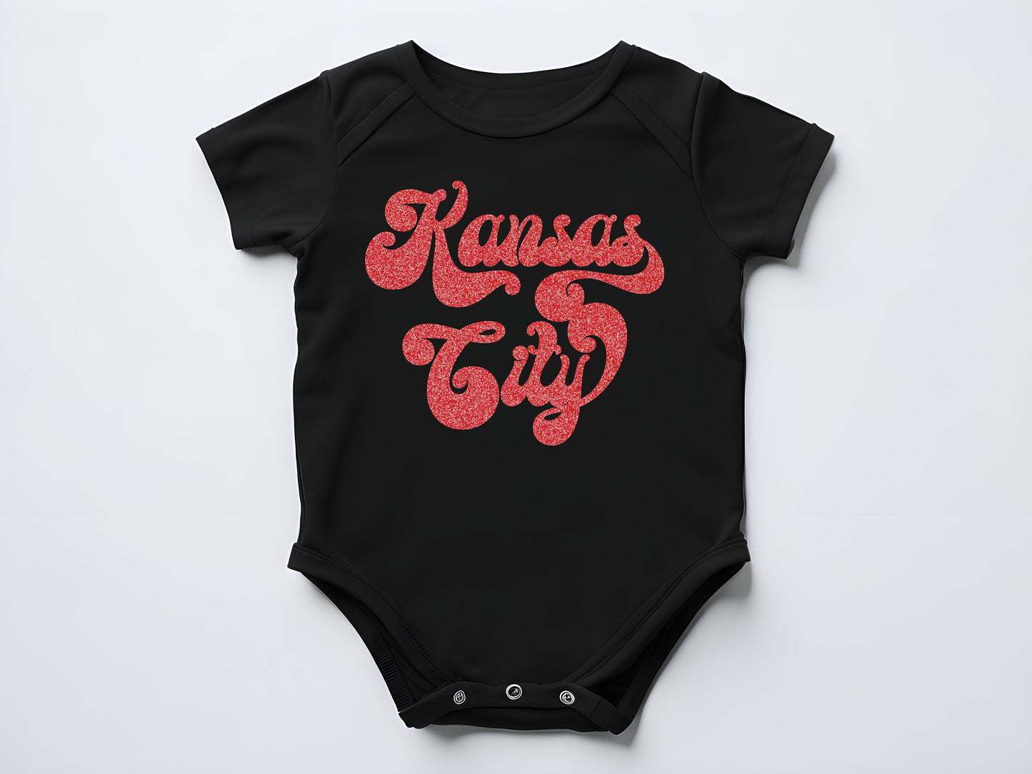 Retro Kansas City Gerber ONESIE® brand unisex 0-3, 6-9, 3-6 months baby bodysuit KC Super Bowl 2023