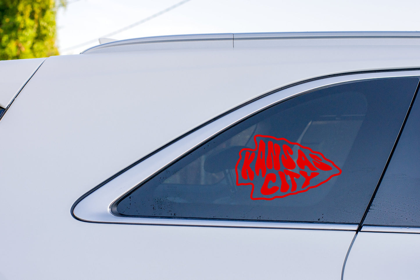 Kansas City Arrowhead Decal for Car, Truck, Water Bottle, Tumbler Sticker KC Football