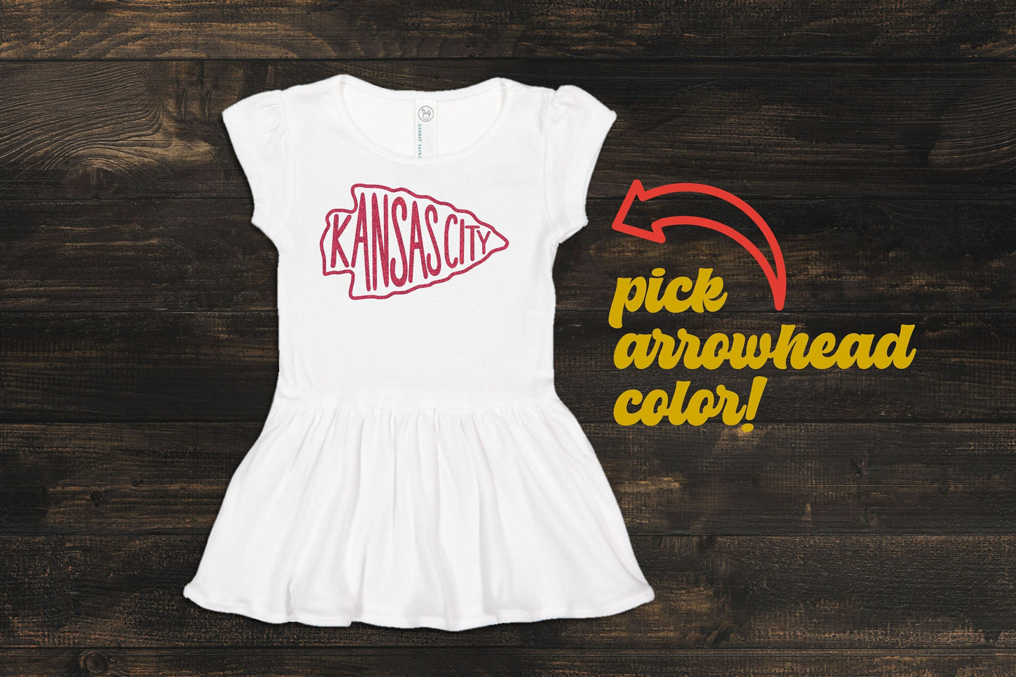Kansas City Arrowhead Baby Infant Dress | shower gift bodysuit Football | Made here in KC!