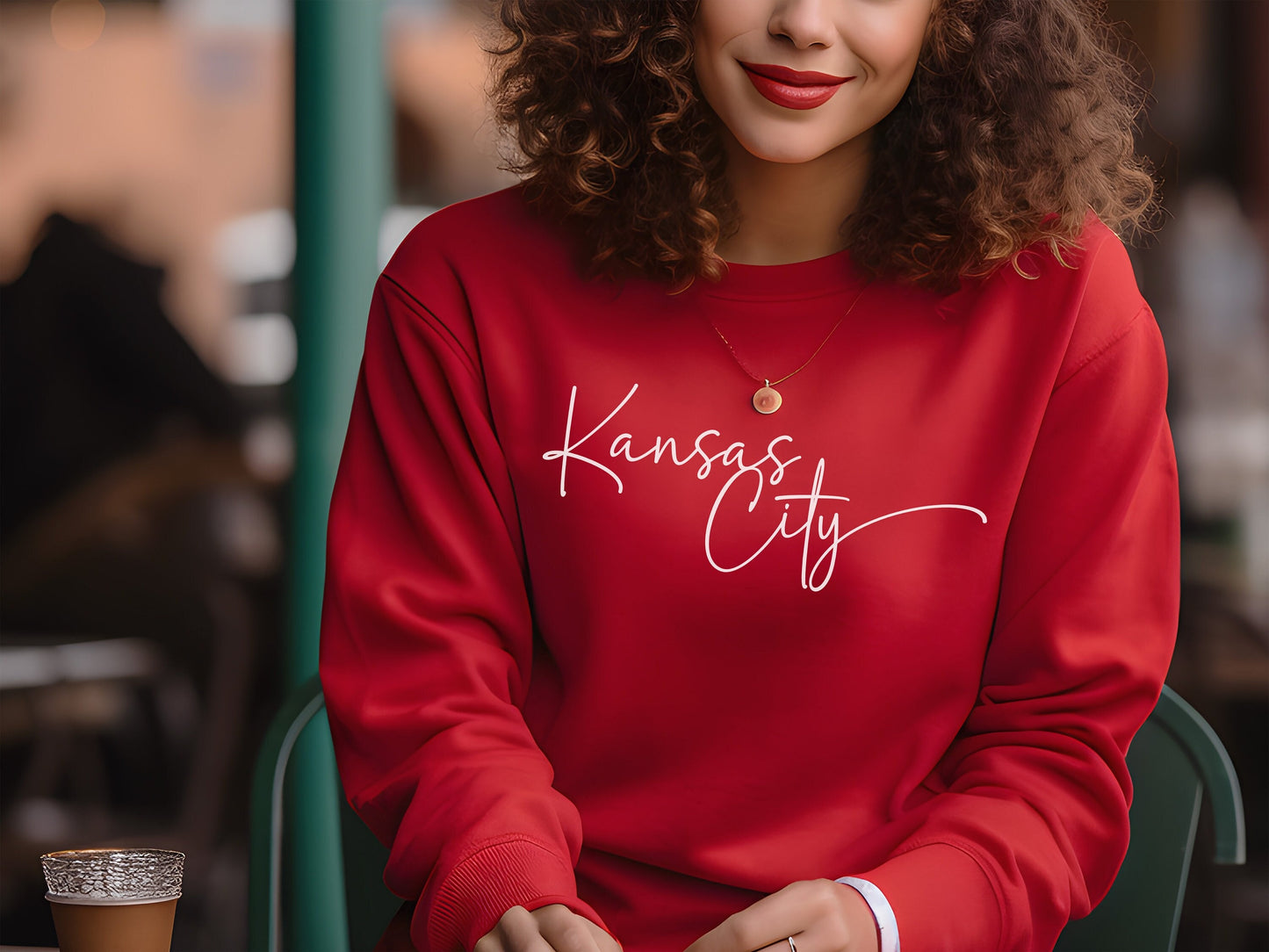 Pick Design Color Kansas City Swoosh Red T-Shirt or Sweatshirt | Made here in KC! | Perfect for Game Day! | Super soft!
