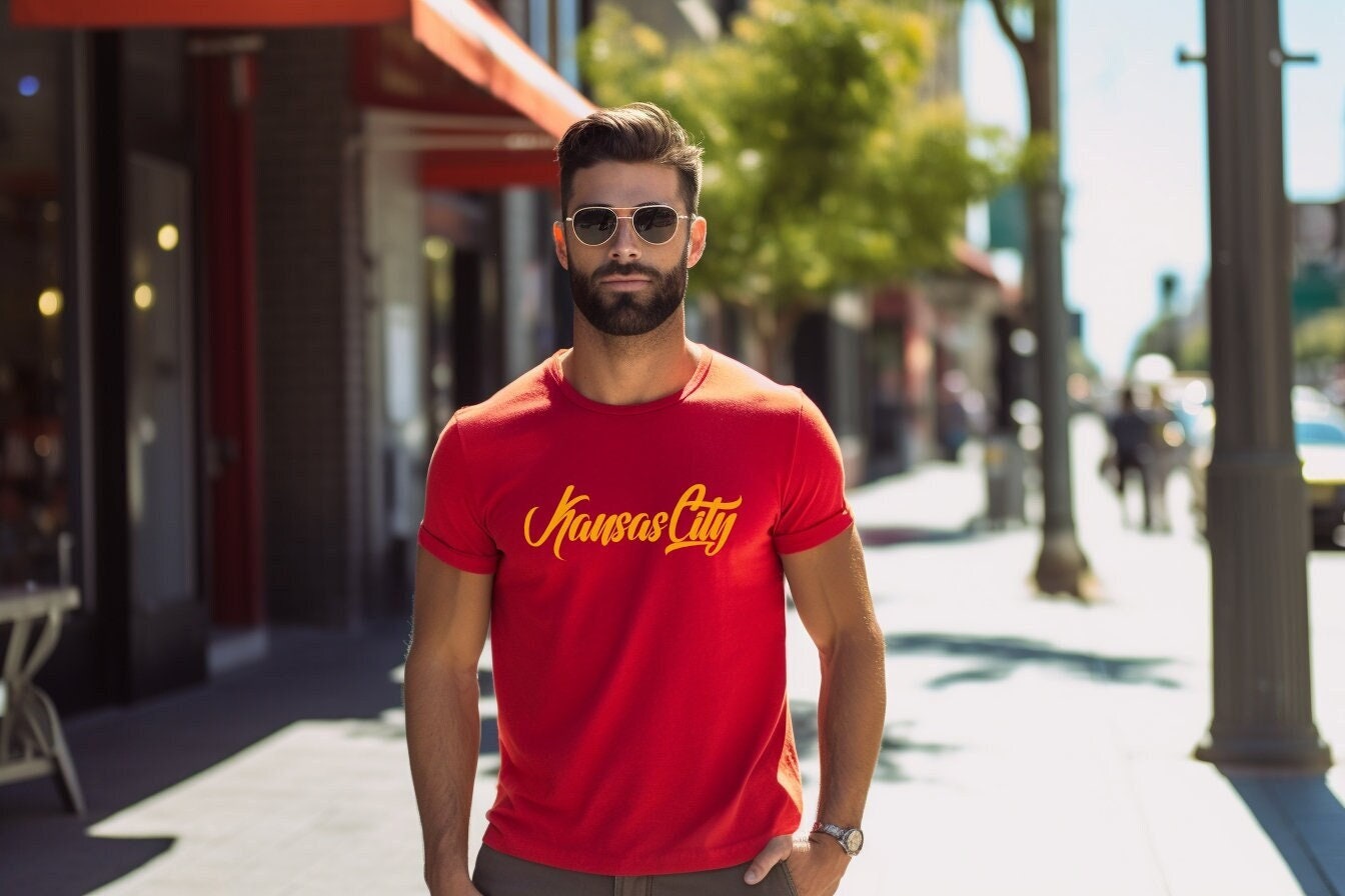 Kansas City Red T-Shirt or Sweatshirt | Pick Design Color | Made here in KC! | Perfect for Game Day! | Soft!