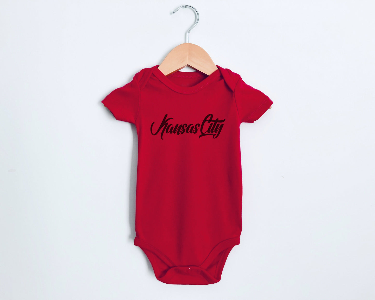 MADE IN KC Kansas City Arrowhead Gerber onesie® brand unisex 0-24 months baby shower gift bodysuit Football