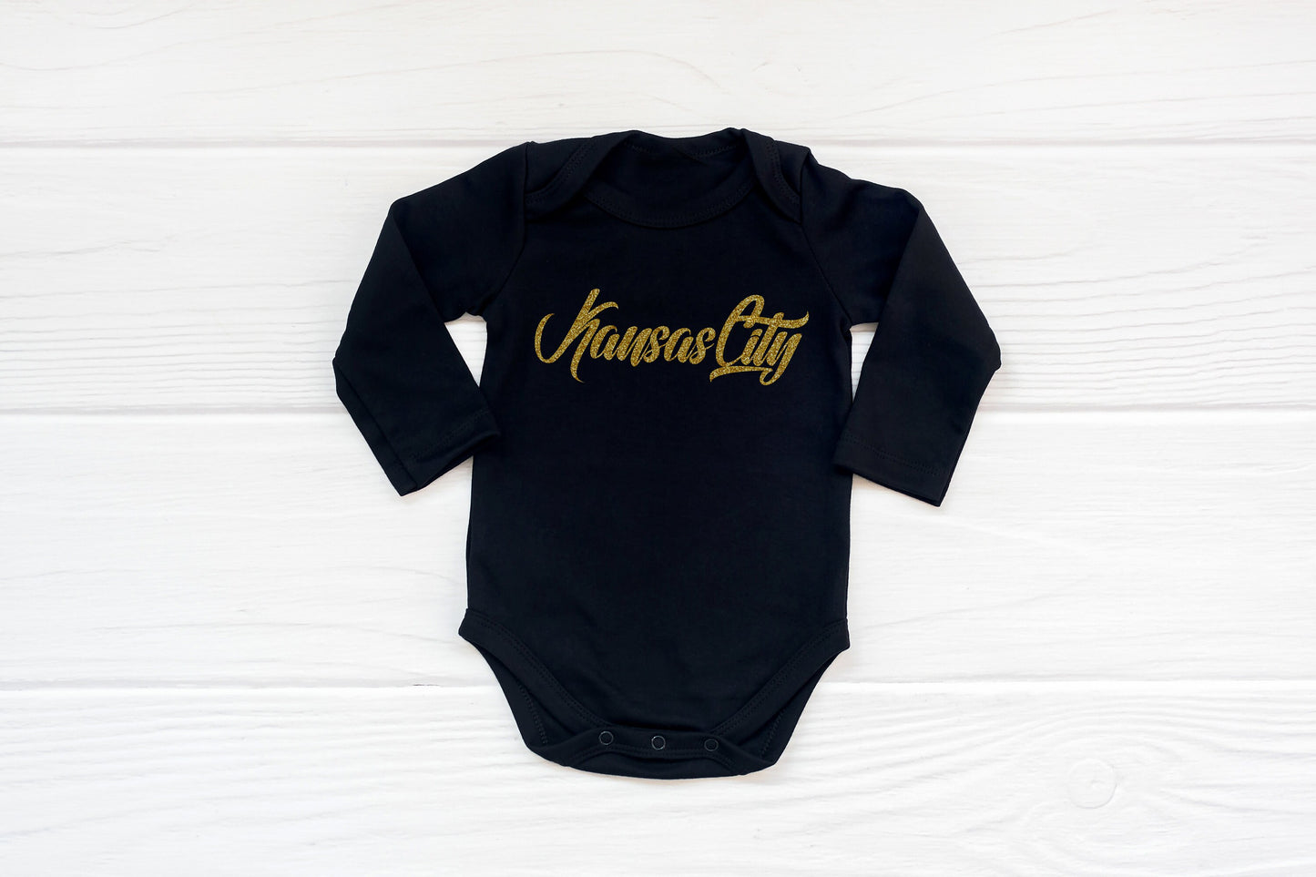MADE IN KC Kansas City Arrowhead Gerber onesie® brand unisex 0-24 months baby shower gift bodysuit Football