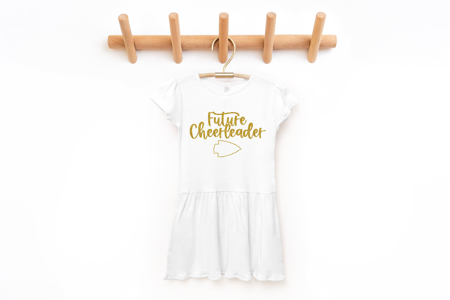 Kansas City Future Cheerleader Arrowhead Dress Baby Infant | shower gift bodysuit | | Football | Made here in KC!