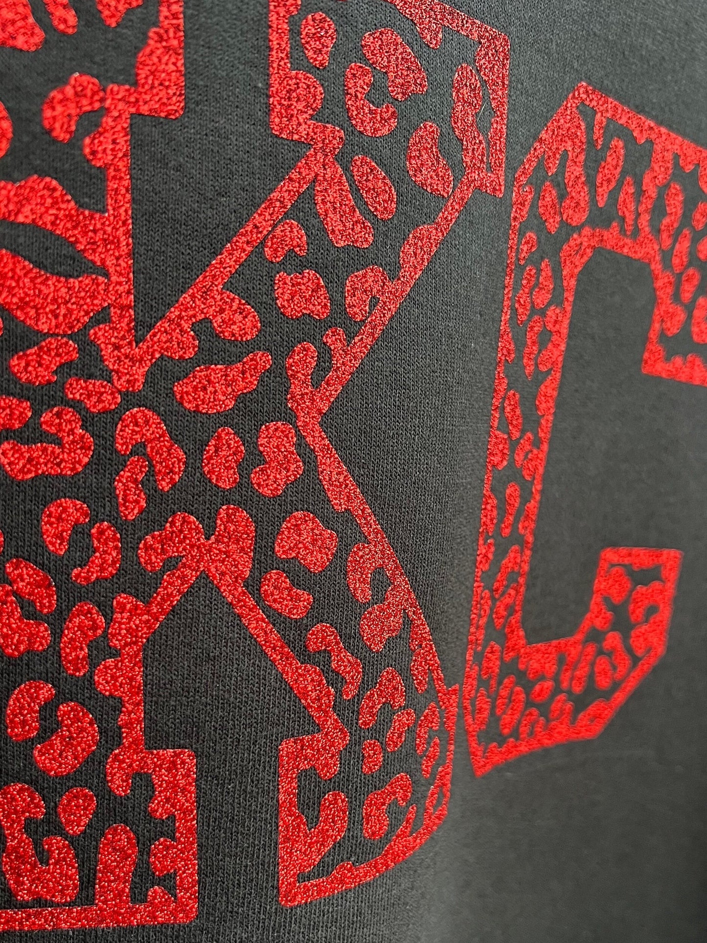 MADE IN KC Toddler Leopard / Cheetah Kansas City Red Sweatshirt Long & Short Sleeve T-Shirt | Perfect for Game Day! | Soft! | Arrowhead