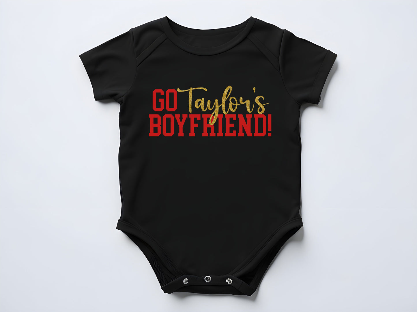 Go Taylor's Boyfriend! Infant Kansas City Red Sweatshirt Long & Short Sleeve T-Shirt | Game Day | Soft! | Made here in KC! Traylor