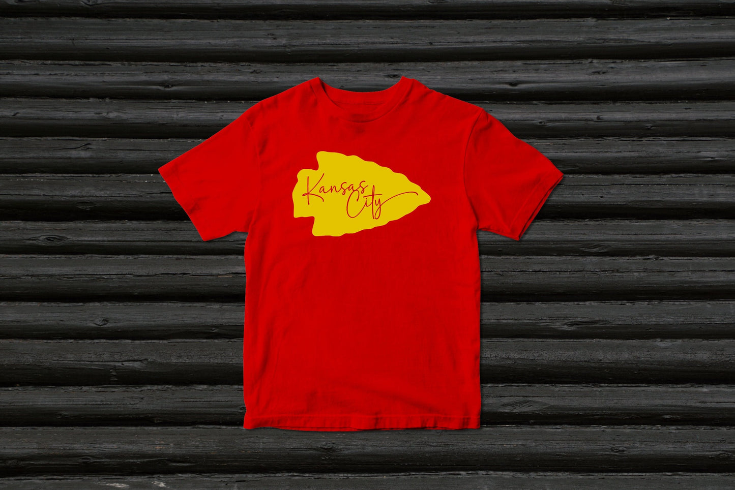 Toddler Youth Kansas City Swoosh Arrowhead | Red Sweatshirt Long & Short Sleeve T-Shirt | Perfect for Game Day! | Soft!