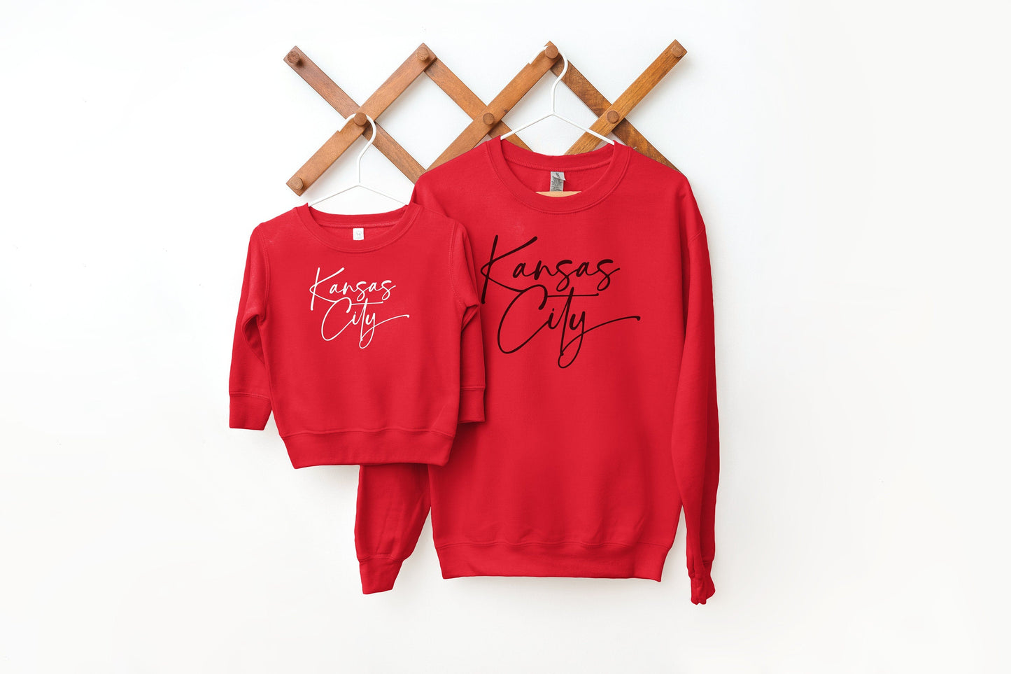Pick Design Color | Kansas City Swoosh Red Sweatshirt