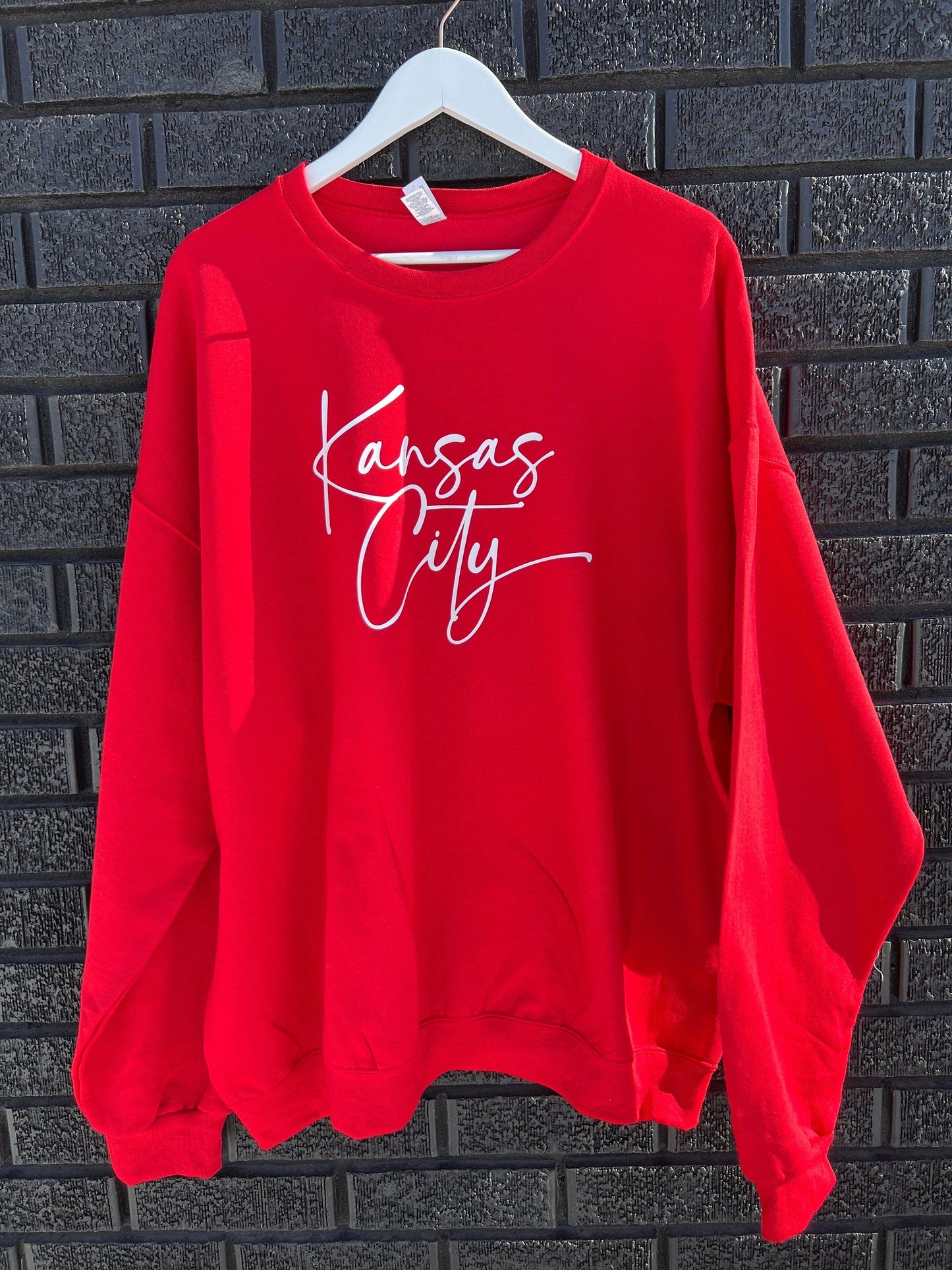 Pick Design Color | Kansas City Swoosh Red Sweatshirt