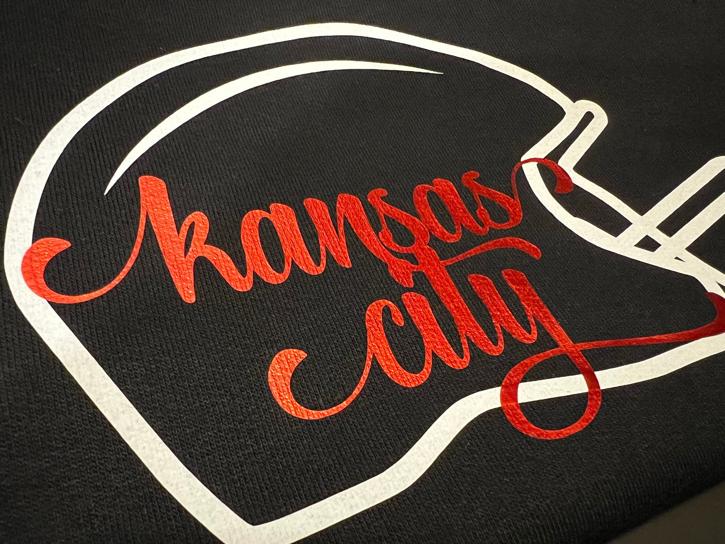 MADE IN KC Kansas City Helmet Toddler Arrowhead Red Sweatshirt Long & Short Sleeve T-Shirt | Perfect for Game Day! | Super Soft!