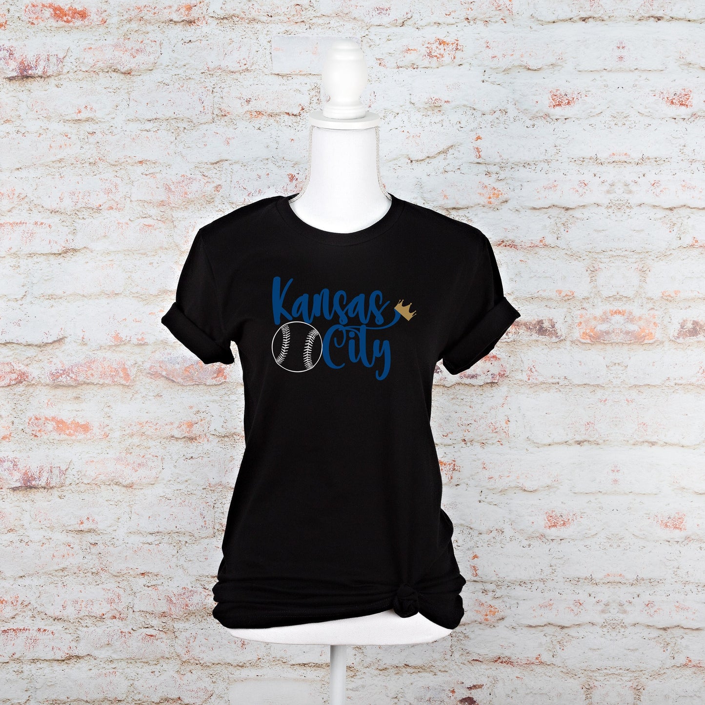 KC Baseball Black T-Shirt | Made in Kansas City! | Perfect for Game Day! | Soft! | Girlie