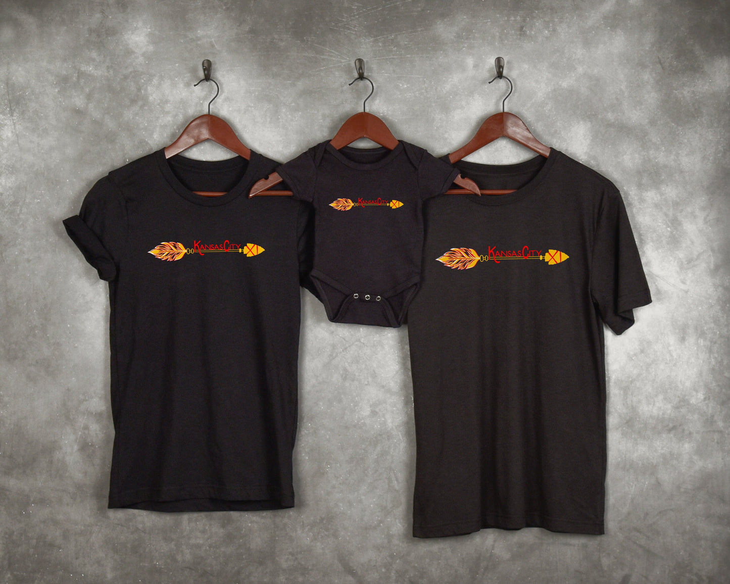 MADE IN KC Kansas City Arrow | Black Sweatshirt Long & Short Sleeve T-Shirt | Perfect for Game Day! | Soft! | Unique