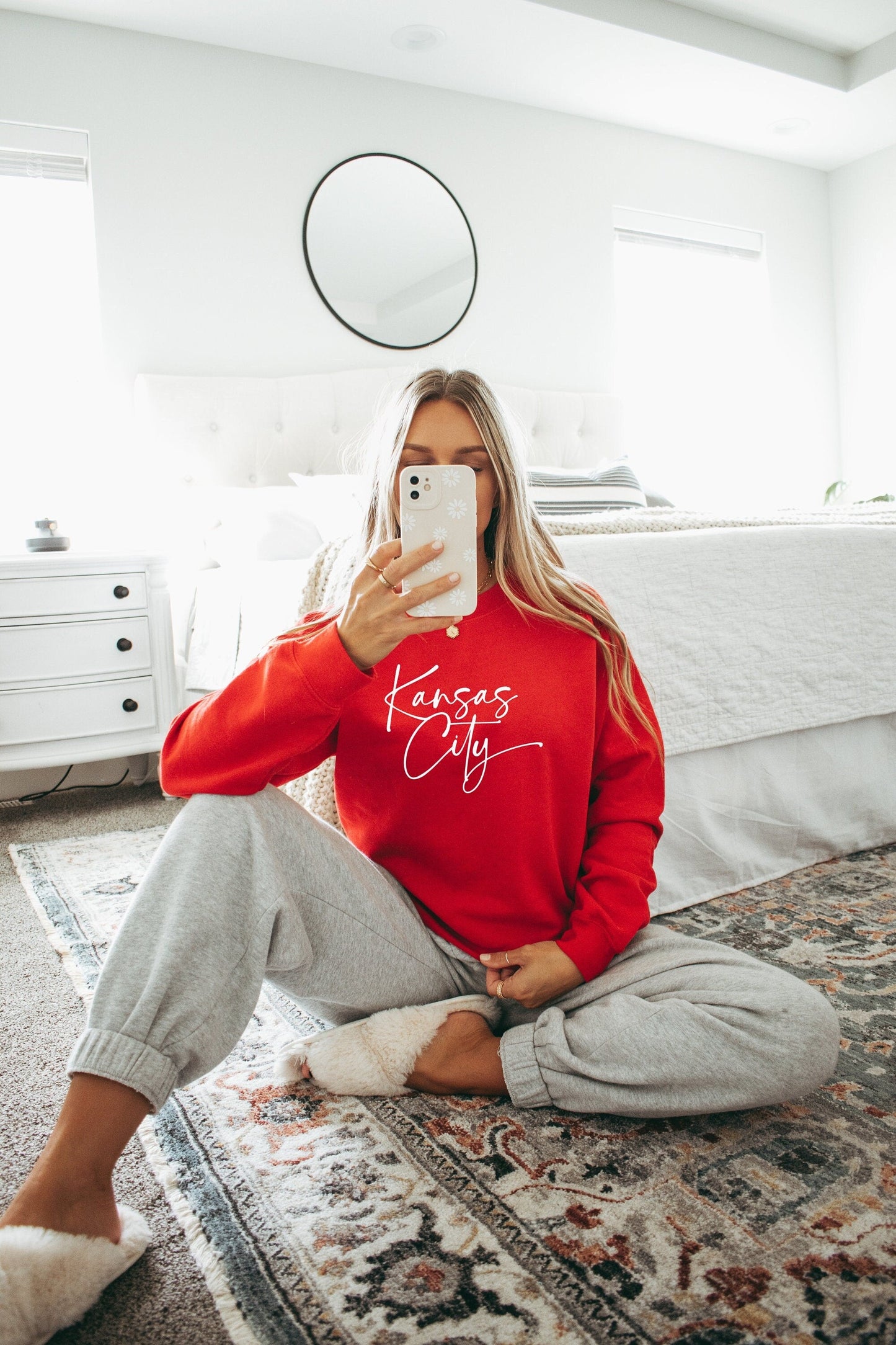 Pick Design Color | Kansas City Swoosh Red Sweatshirt