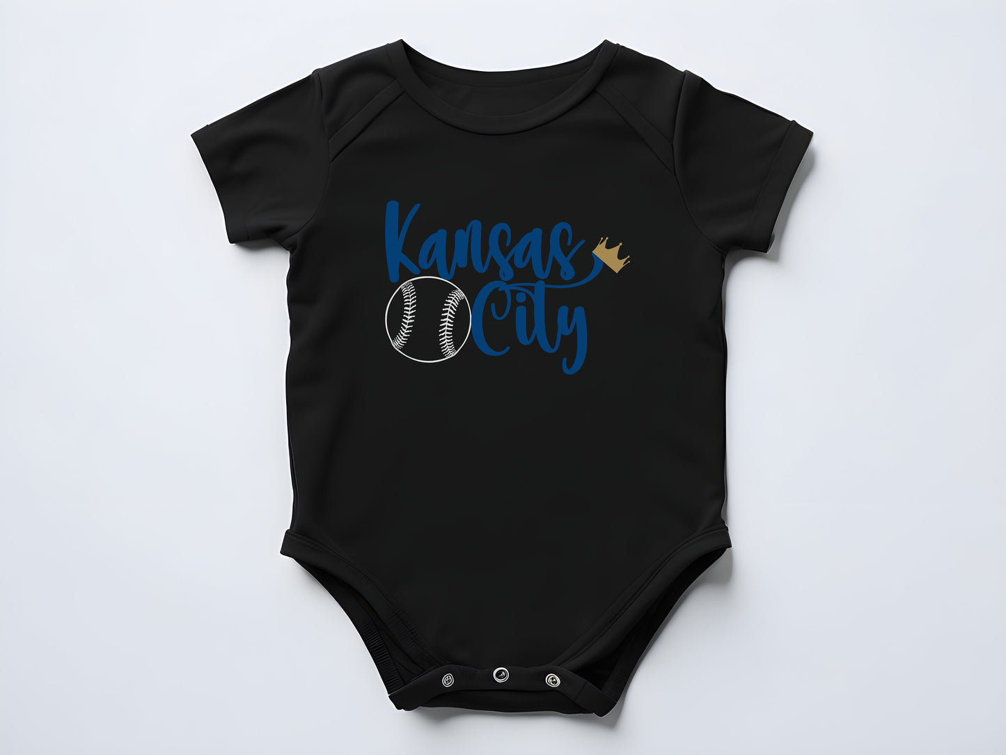 MADE IN KC Kansas City Baseball Gerber onesie® brand unisex 0-24 months baby shower gift bodysuit arrowhead Loyal Royal