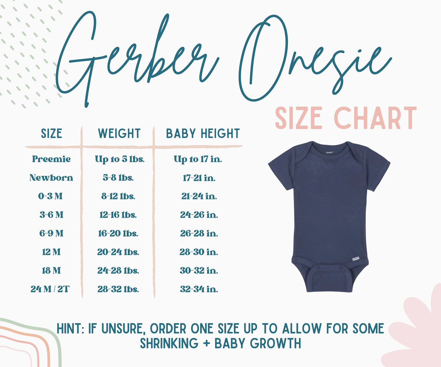 World's Cutest Tax Deduction | Gerber ONESIE® brand 0-3 3-6 & 6-9 months baby shower gift Perfect for accountants!