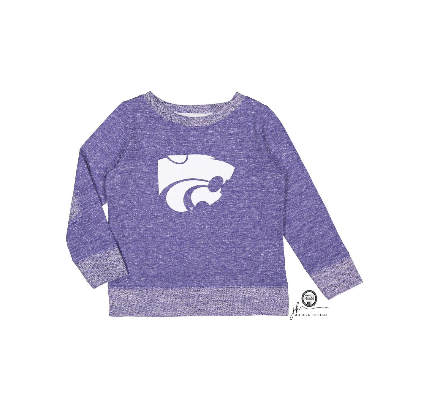 LICENSED K-State ® Terry Crew Sweatshirt | KSU | Powercat | Kansas State University Wildcats | KState | Youth & Toddler Kids