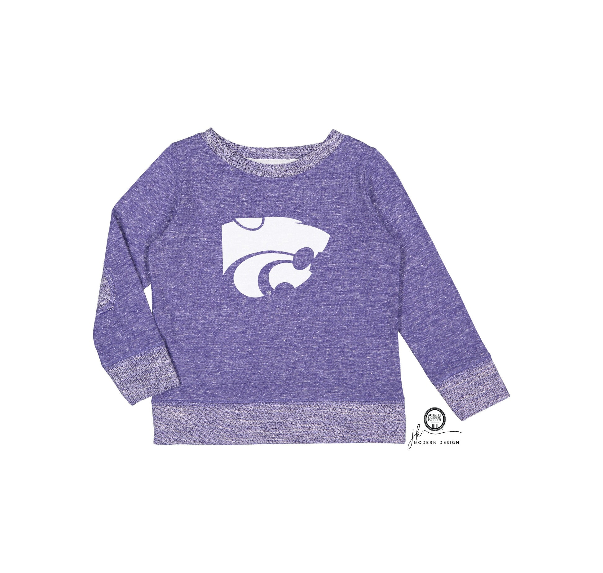LICENSED K-State ® Terry Crew Sweatshirt | KSU | Powercat | Kansas State University Wildcats | KState | Youth & Toddler Kids