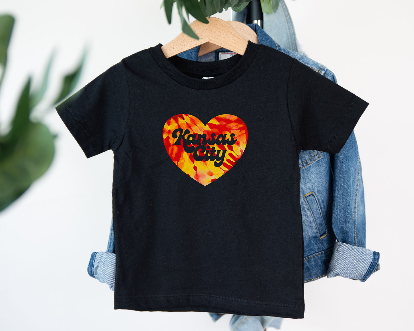 Kids Tie Dye Retro Kansas City Heart Shirt | Black Sweatshirt Long & Short Sleeve T-Shirt | Perfect Game Day Tee | Super Soft!