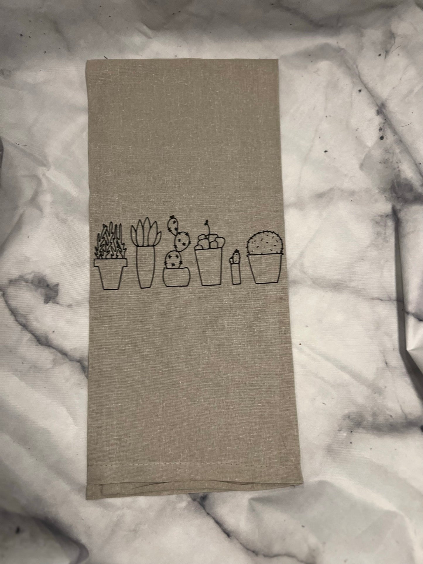 plant cactus succulents kitchen towel cute housewarming gift
