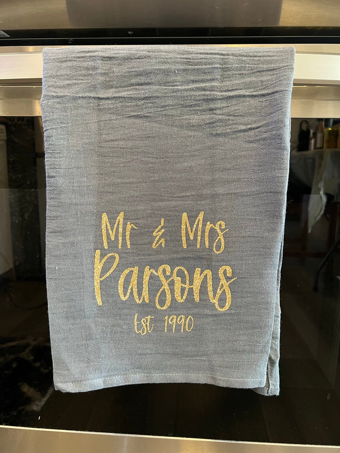 Personalized Custom Kitchen Towel wedding gift anniversary gift