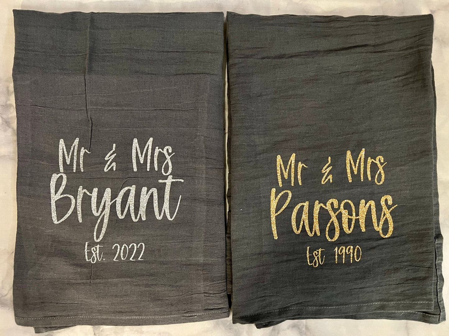 Personalized Custom Kitchen Towel wedding gift anniversary gift