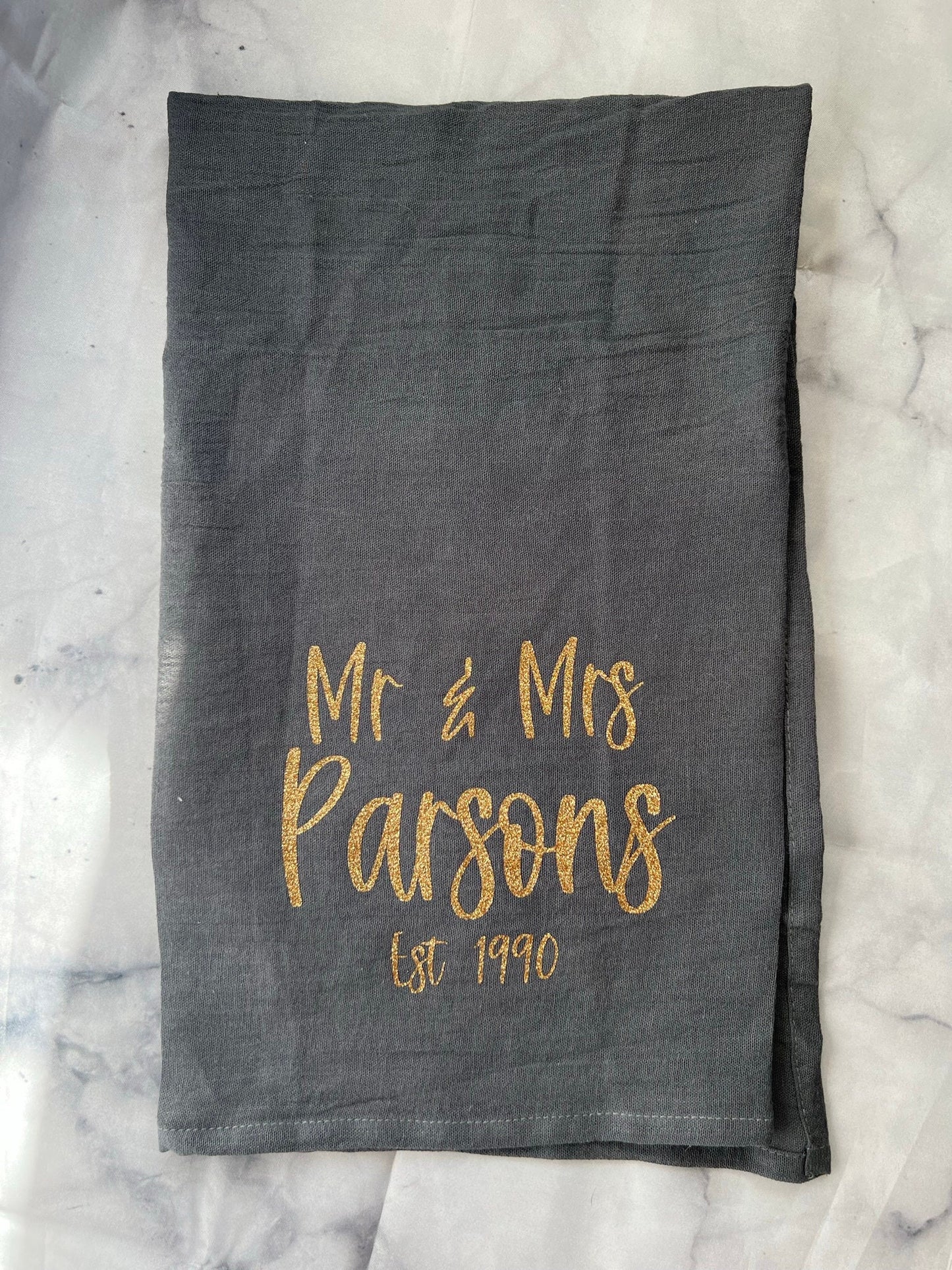 Personalized Custom Kitchen Towel wedding gift anniversary gift