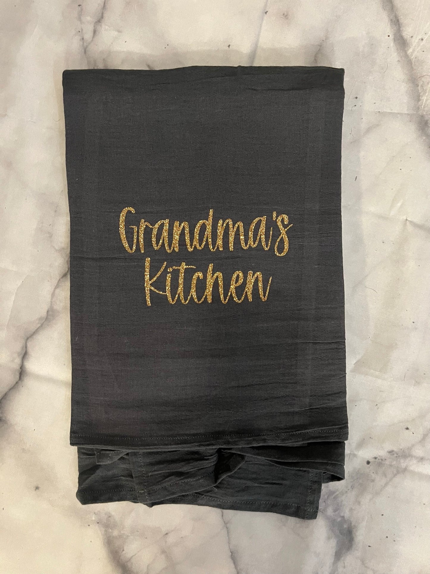 Personalized Custom Kitchen Towel Grandma's Kitchen Grandmas