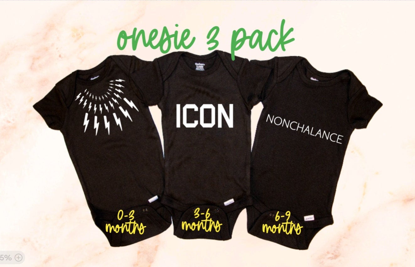 ULTIMATE Schitt's Creek Baby Shower Gift David's Sweaters ONESIE® brand 0-3 3-6 & 6-9 months multipack unisex The bebe ew david Multi 3 Pack