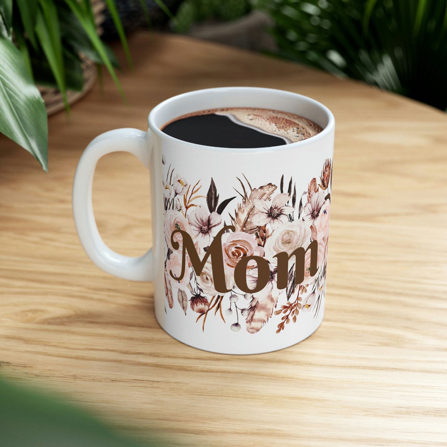 Gifts for Mom | Mother's Day | Birthday | Boho Floral | Ceramic Mug 11oz | Bohemian