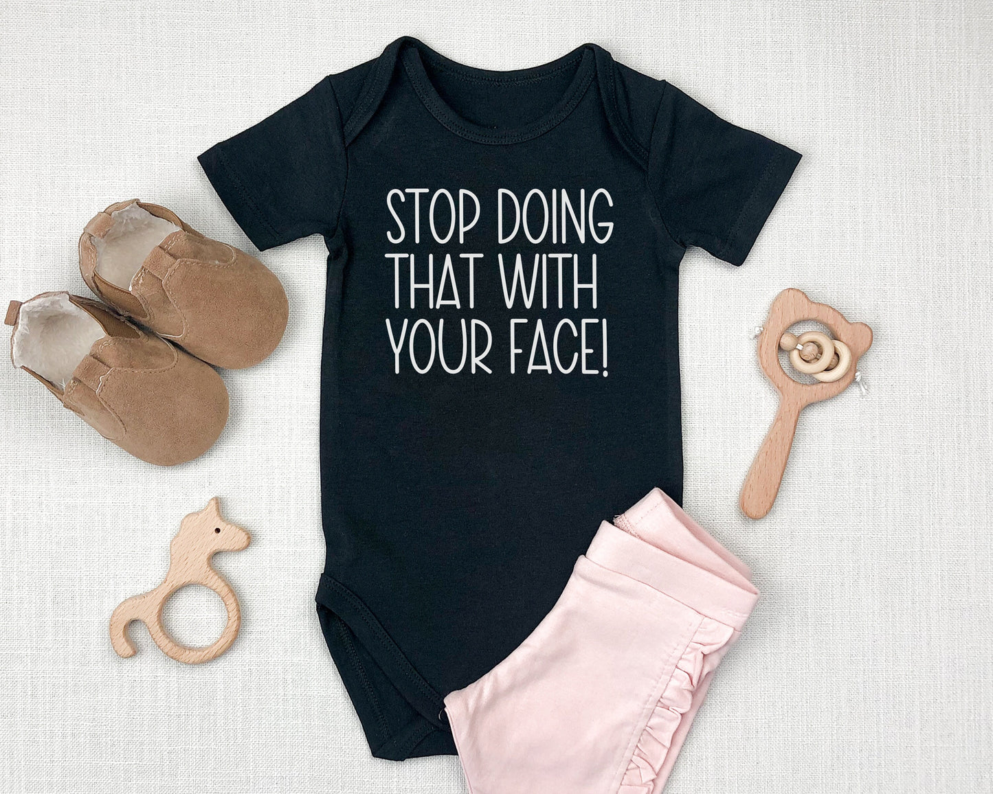Alexis Rose | Stop Doing That With Your Face! ONESIE® brand 0-3, 3-6 & 6-9 months baby shower gift schitts creek gift bodysuit unisex